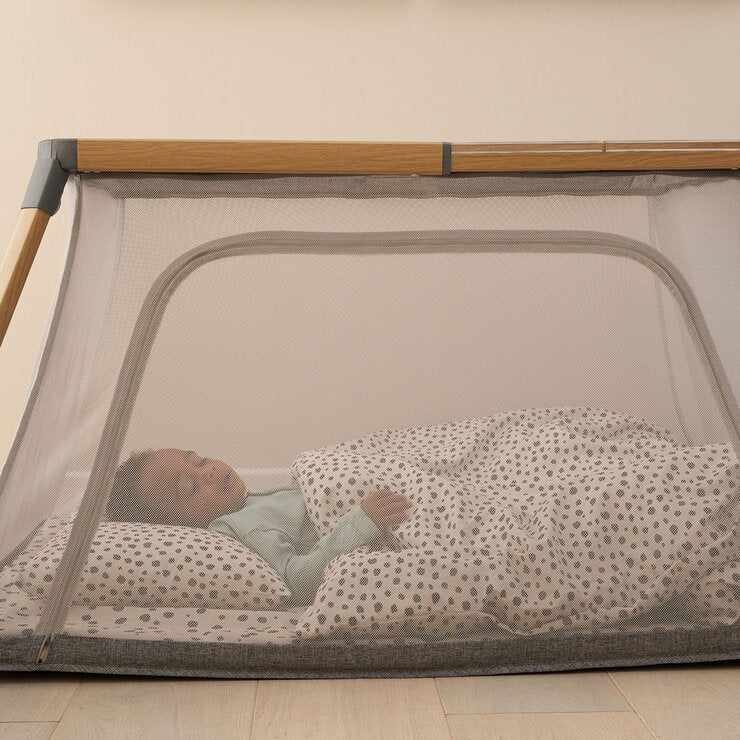 Tutti Bambini CoZee Go Travel Cot Oak Charcoal (British brand)