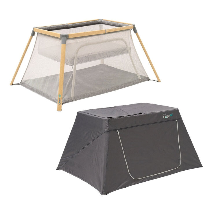 Tutti Bambini CoZee Go Travel Cot Oak Charcoal (British brand)