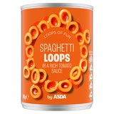 ASDA spaghetti loops in tomato sauce 395g - British product