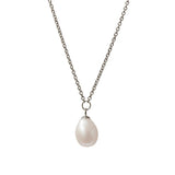 Coleman Douglas single white pearl drop necklace, imported from the UK