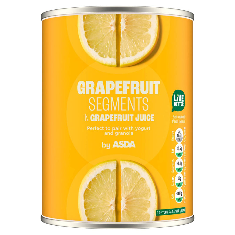 ASDA grapefruit segments in juice 540g (British brand)