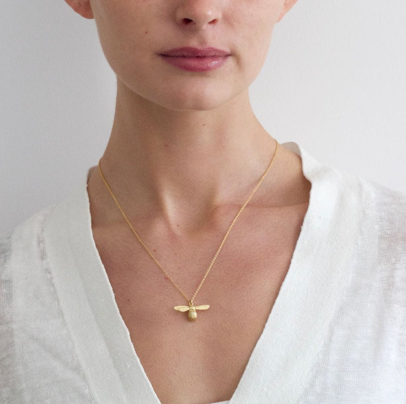 Alex Monroe baby bee necklace gold, imported from the UK