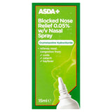 ASDA ASDA Blocked Nose Relief 0.05% w/v Nasal Spray 15ml- Buy online at McGrocer