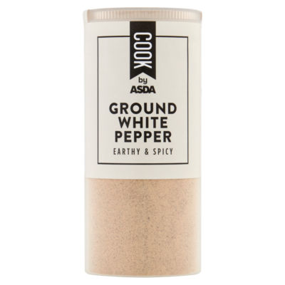 ASDA Cook Ground White Pepper 105g Glass Jar, UK version