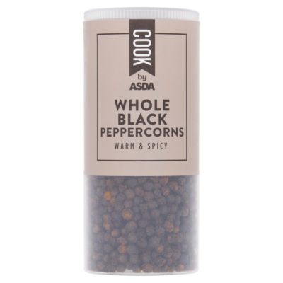 COOK by ASDA whole black peppercorns 106g - British product