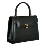 Launer Traviata calf leather tote handbag in Bottle Green - British product