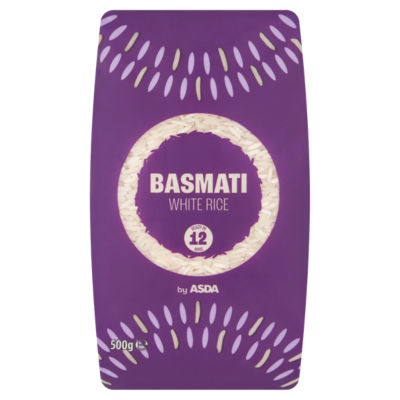 ASDA Basmati White Rice 500g dry packet, UK version