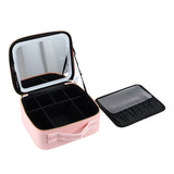 Livingandhome Travel Makeup Bag with LED Mirror Pink, UK version