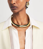 Alexis Bittar small gold-plated hinge collar necklace - British product