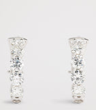 Harrods white gold diamond hoop earrings 4.54ctw (British brand)