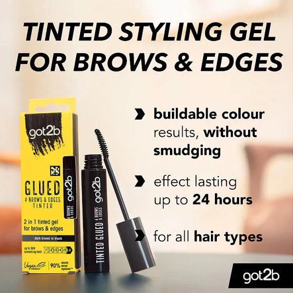 got2b Glued Brows & Edges Tint Black 16ml, UK version