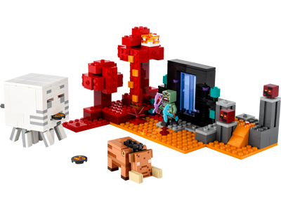 Lego LEGO Minecraft The Nether Portal Ambush Building Set 352 Pieces- Buy online at McGrocer