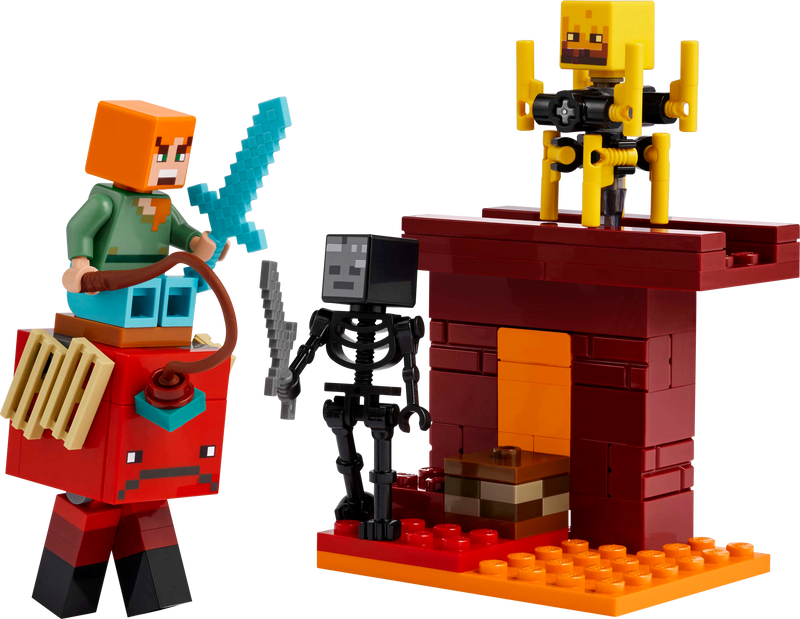 LEGO Minecraft Nether Lava Battle building set 99 pieces (British brand)