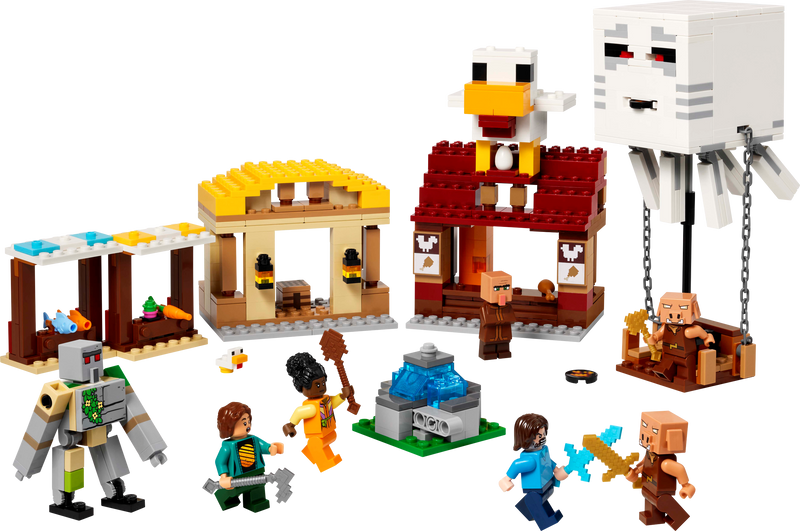 LEGO Minecraft Ghast Balloon Village Attack 555 pieces, imported from the UK