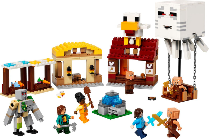 LEGO Minecraft Ghast Balloon Village Attack 555 pieces, imported from the UK