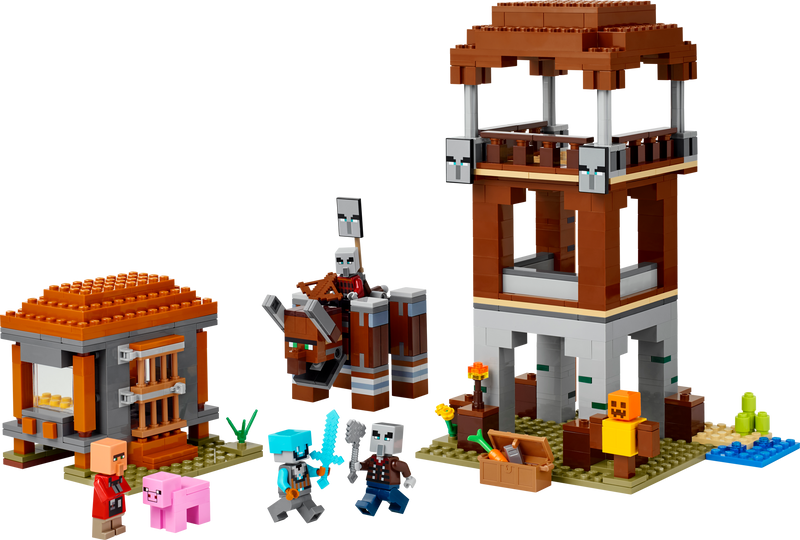 LEGO Minecraft The Pillager Outpost and Ravager 665 pieces (British brand)