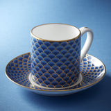 Fortnum's blue coffee cup and saucer, imported from the UK