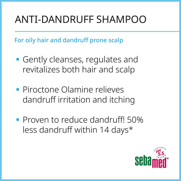 Sebamed Anti-Dandruff Shampoo For Oily Scalp 200ml (British brand)