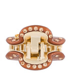 Alexandre de Paris gold-plated crystal-embellished claw hair clip 3cm, UK version