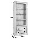 Argos Home solid pine 2 drawer bookcase 180cm high - British product