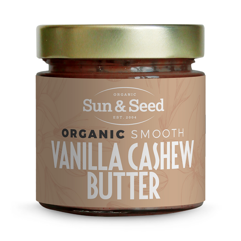 Sun & Seed organic smooth vanilla cashew butter 200g - British product