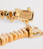 Suzanne Kalan rose gold golden tennis bracelet, imported from the UK