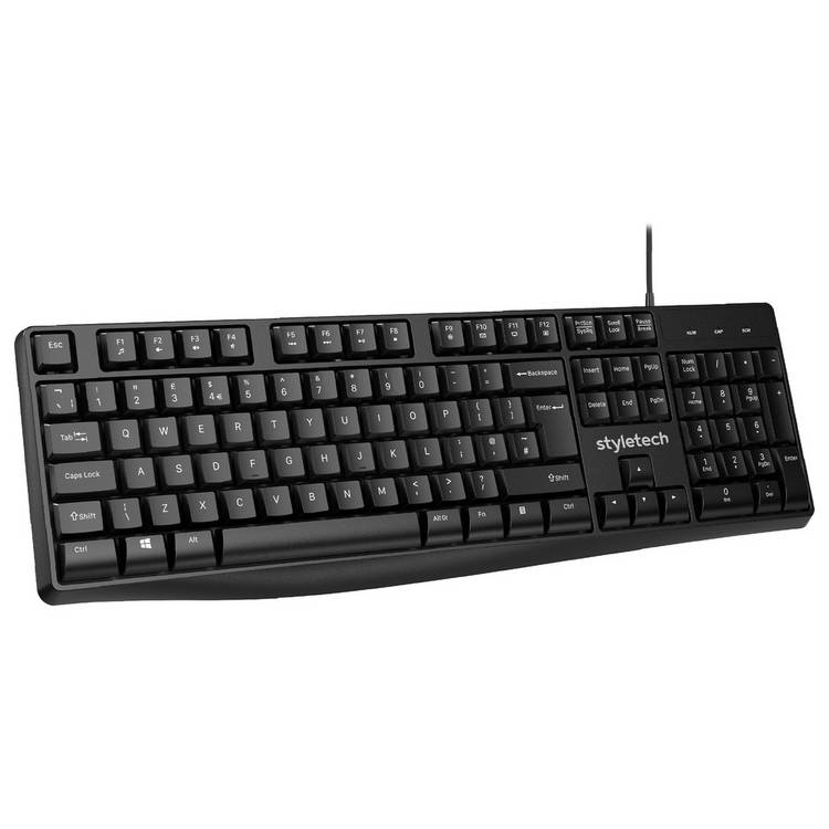StyleTech K100 wired keyboard black (British brand)