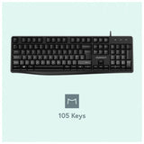 StyleTech K100 wired keyboard black (British brand)