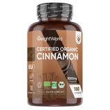 Superdrug WeightWorld Organic Cinnamon Capsules 1000mg 180 Vegan Capsules Dietary Supplement- Buy online at McGrocer
