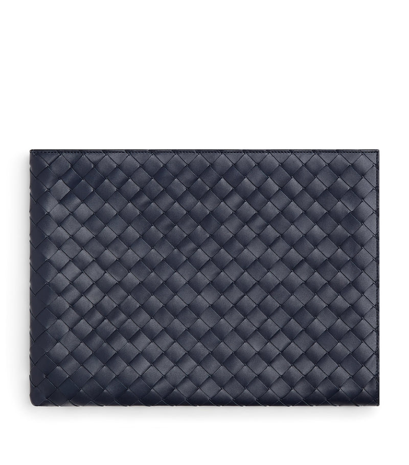 Bottega Veneta Intrecciato leather zip pouch 33cm, UK version