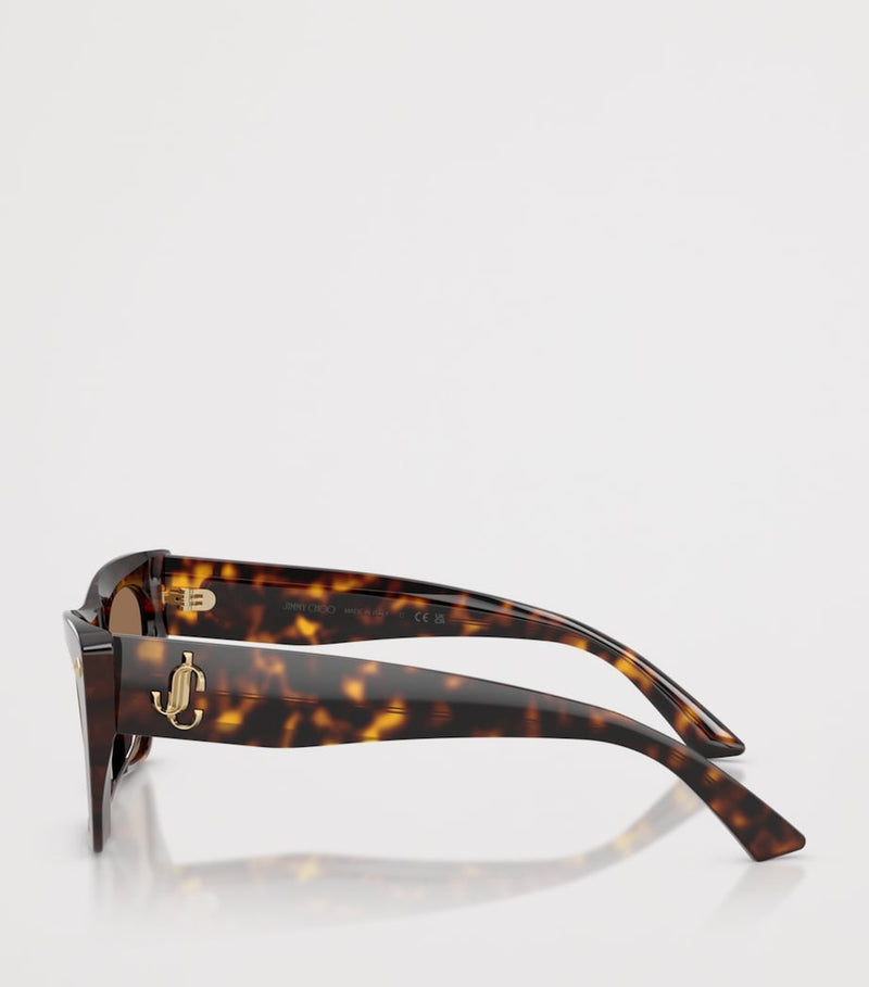 Jimmy Choo square cat eye tortoiseshell sunglasses, UK version
