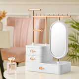 Livingandhome jewelry organizer with rotating mirror - British product