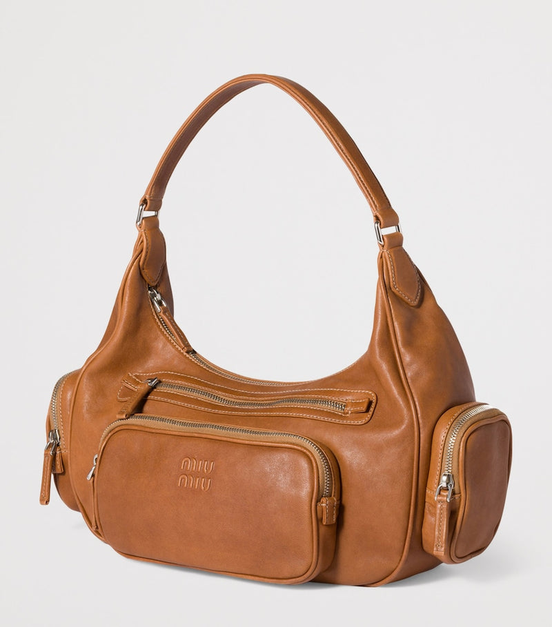 Miu Miu Pocket top-handle bag in nappa leather, UK version