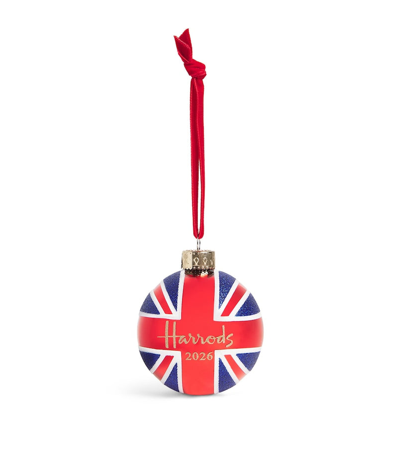 Harrods Union Jack 2026 Year Bauble - British product