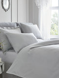 Appletree grey piped edge duvet cover and pillowcase set - British product