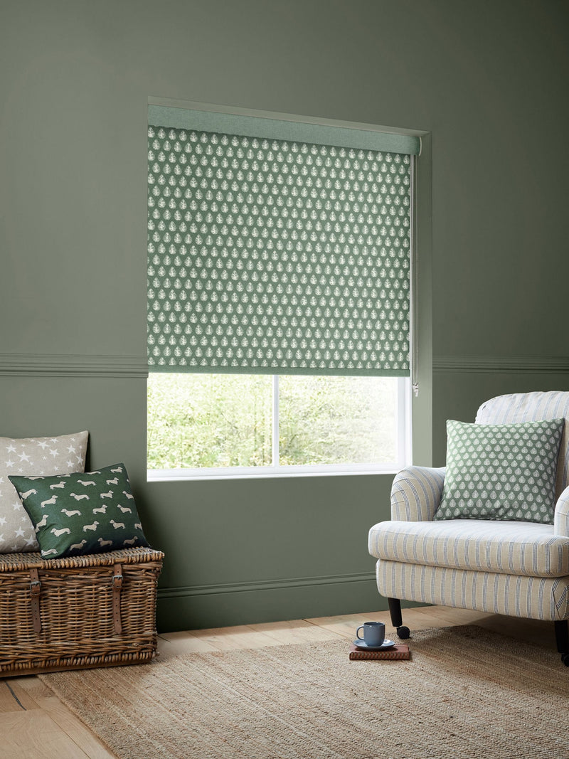 Emily Bond Sage Jaipur roller blinds (British brand)