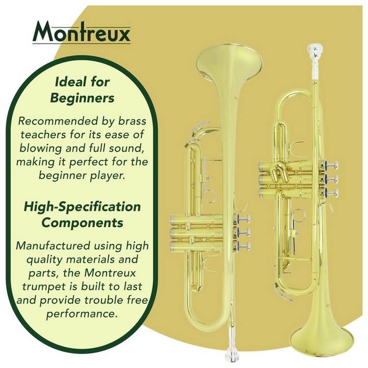 Montreux student Bb trumpet with case - British product