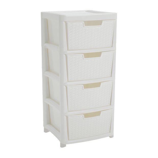 Argos Home rattan storage tower white 80L - British product