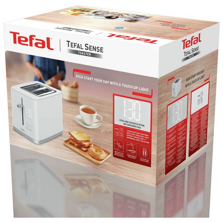 Tefal Sense 2 slice toaster white, UK version