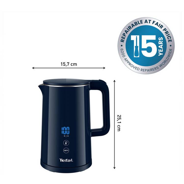 Tefal Sense Kettle navy blue 1.5l, UK version