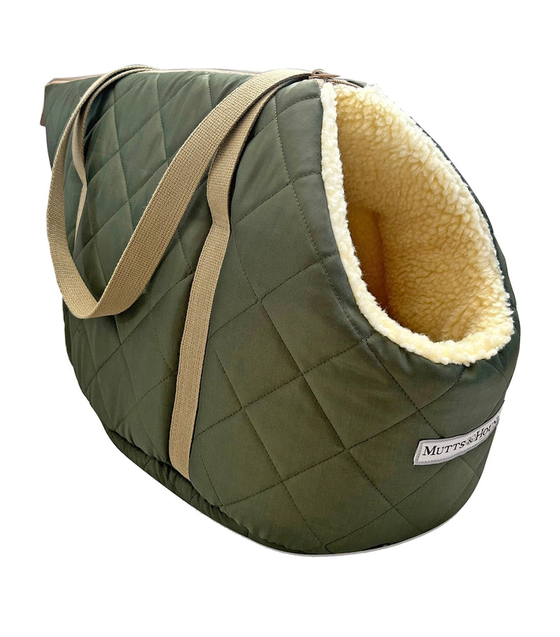 Mutts And Hounds tweed dog carrier medium (British brand)