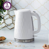 Russell Hobbs Honeycomb White plastic kettle 1.7L (British brand)