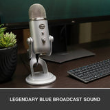 Blue Yeti USB streaming microphone Silver - British product