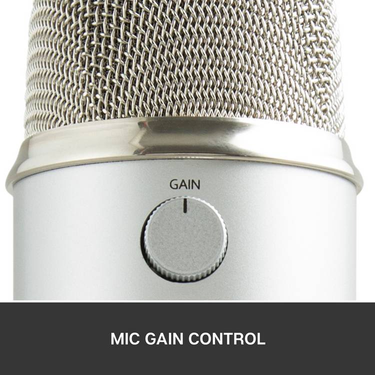 Blue Yeti USB streaming microphone Silver - British product