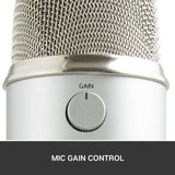 Blue Yeti USB streaming microphone Silver - British product