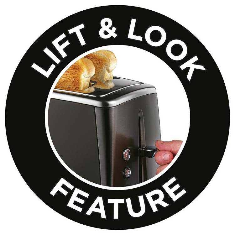 Russell Hobbs Luna 2 slice toaster matte black - British product