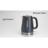 Russell Hobbs Luna Matte Black Kettle 1.7L, UK version