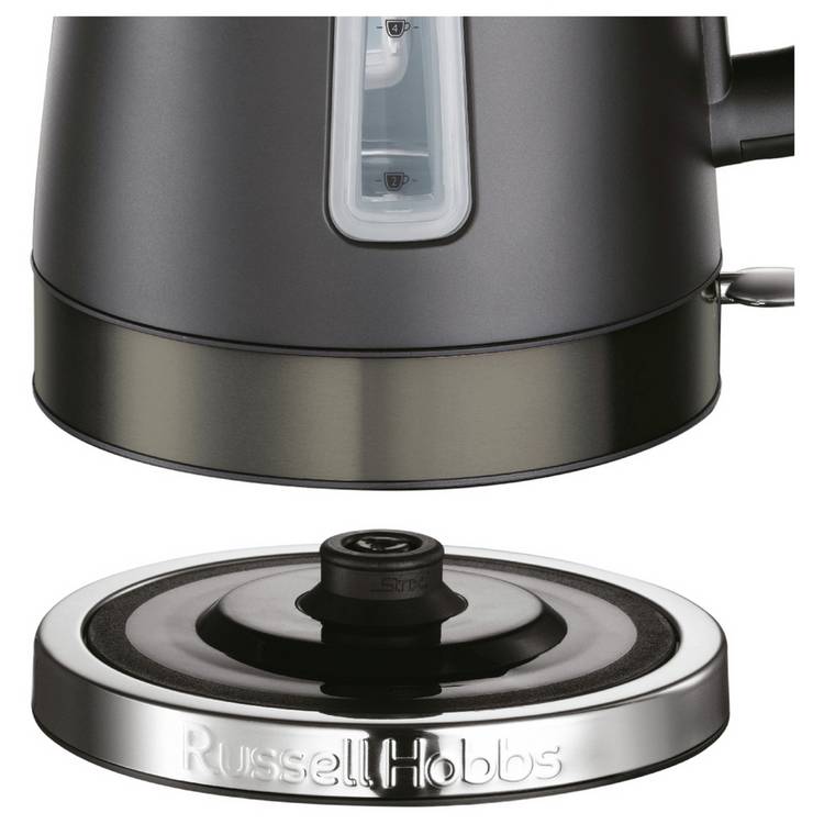 Russell Hobbs Luna Matte Black Kettle 1.7L, UK version
