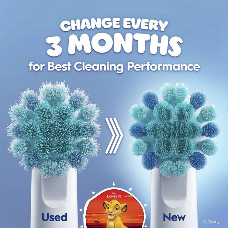 Oral-B kids toothbrush heads Lion King 4 pack, UK version