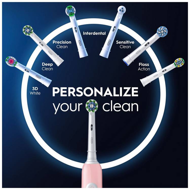 Oral-B Pro 1 pink electric toothbrush and travel case, imported from UK